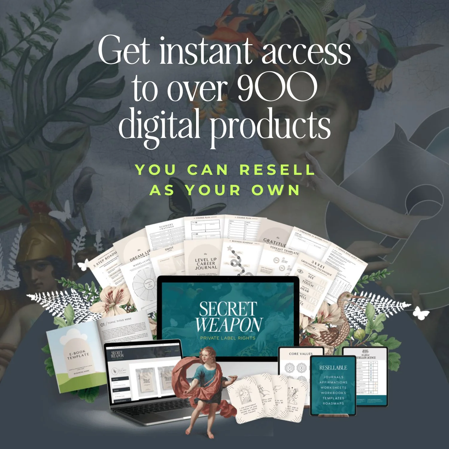 Secret Weapon PLR, PLR canva template, PLR digital product