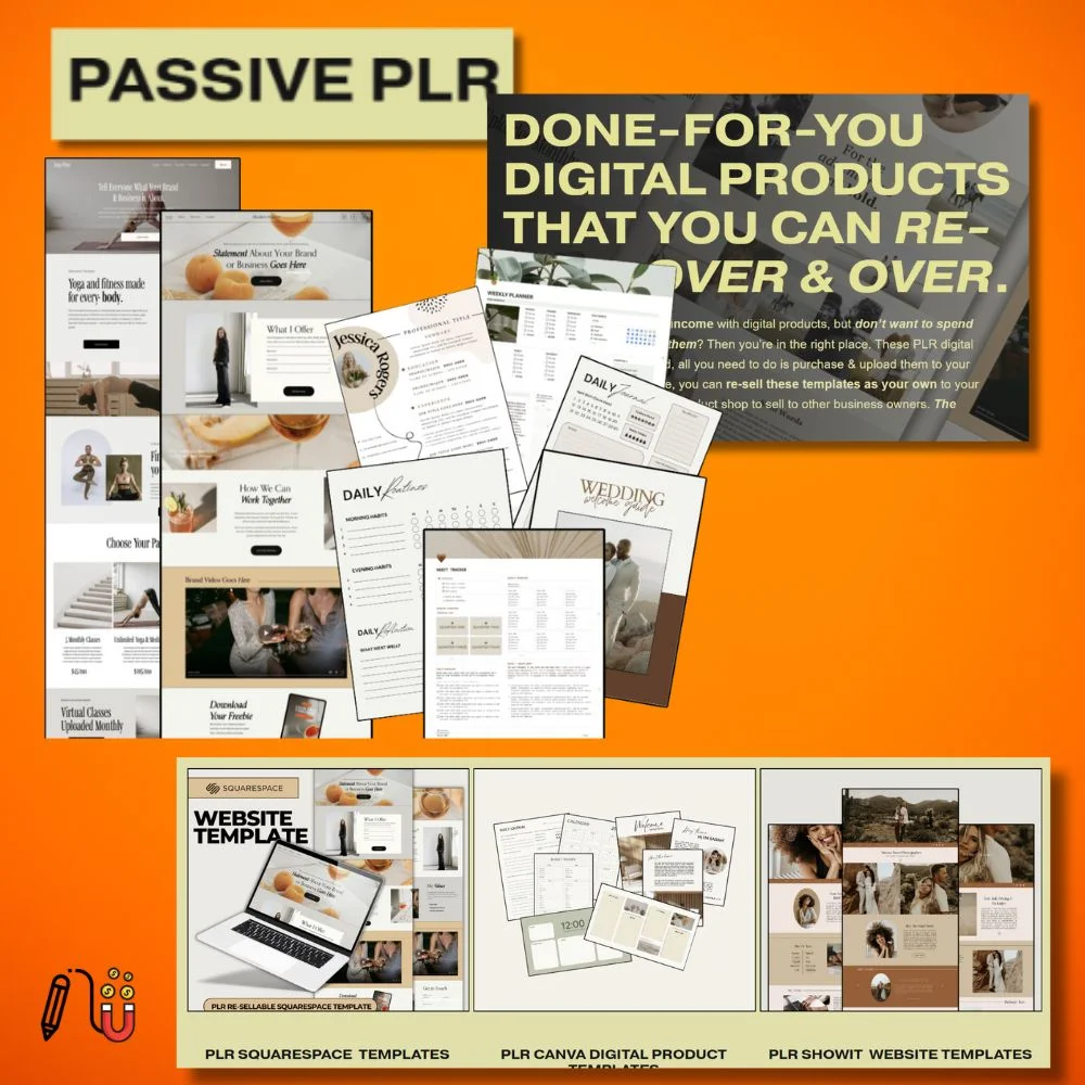 passive PLR, plr digital product, plr content, coach plr template, canva template, high quality plr