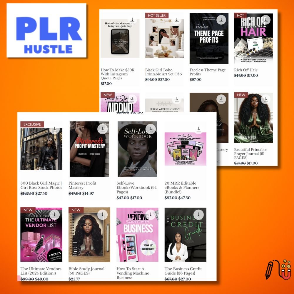 plr hustle, plr digital product, plr content, coach plr template, canva template, high quality plr