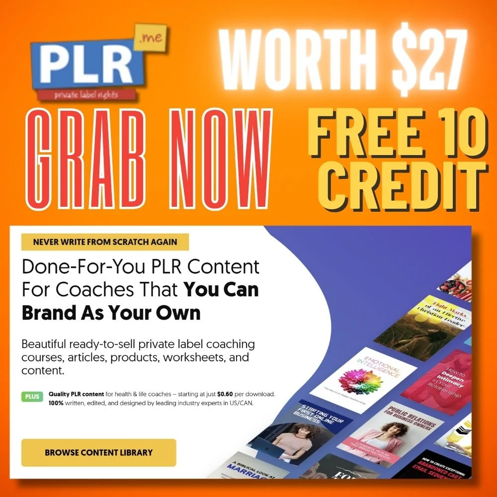 PLR canva template, PLR digital product, plr.me free credits