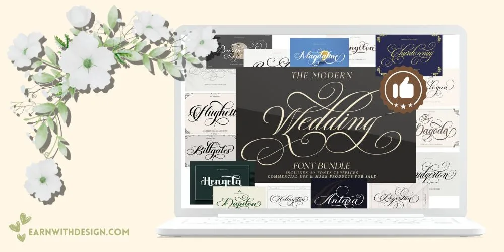Canva wedding font design canva wedding font bundle