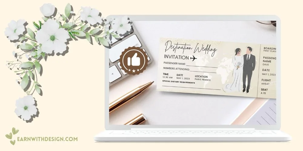 canva wedding destination invitation design canva wedding desrination card design