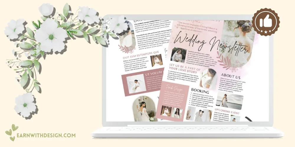 canva wedding newsletter Canva wedding invitation newsletter