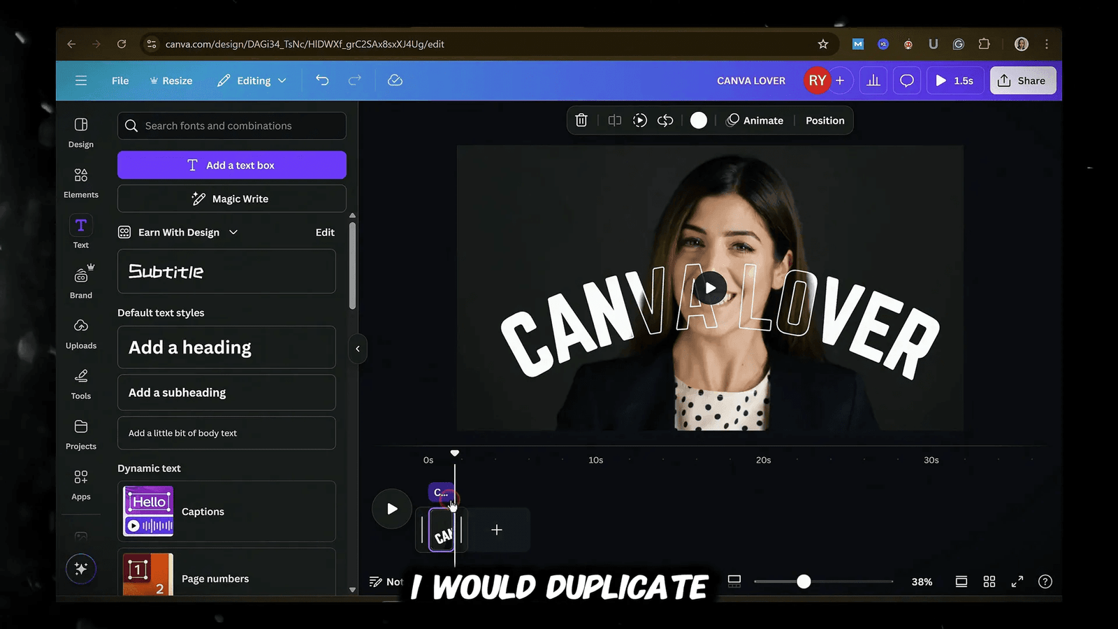 Animating text layers