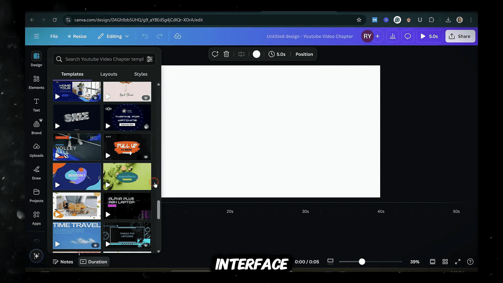 Navigating the Canva interface