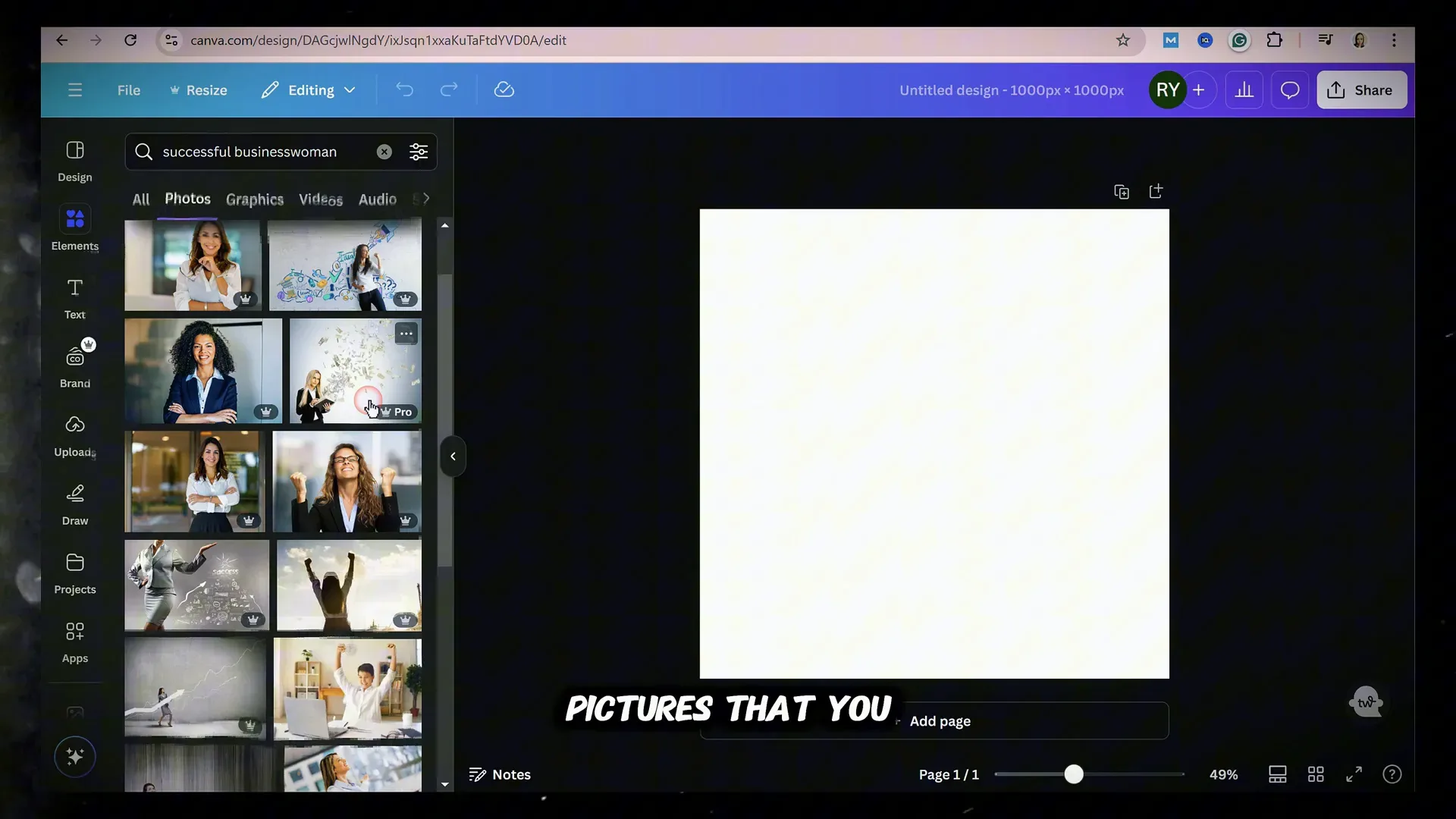 Exploring Canva's Element Library for inspiration