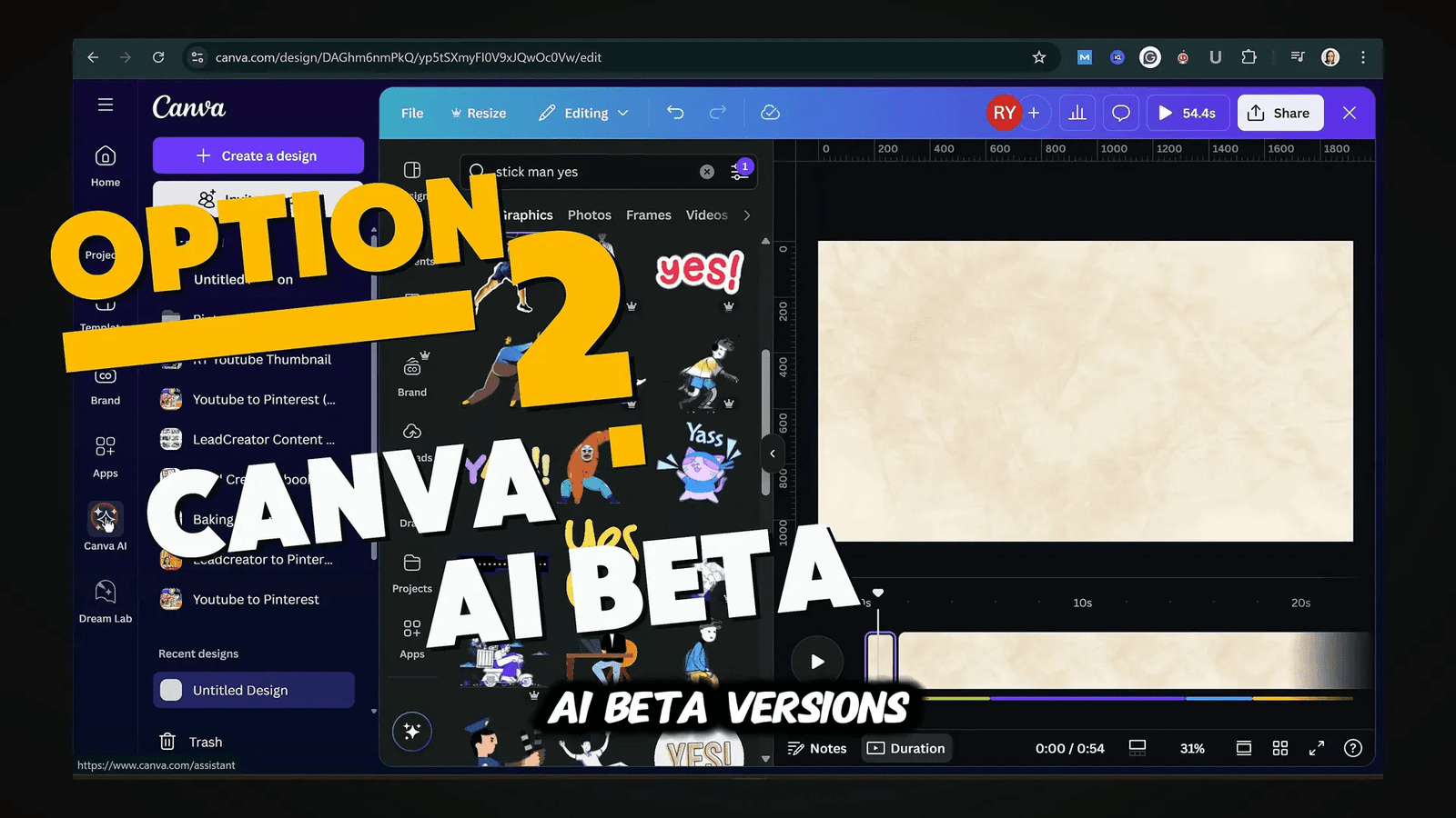 Finding stick figures in Canva