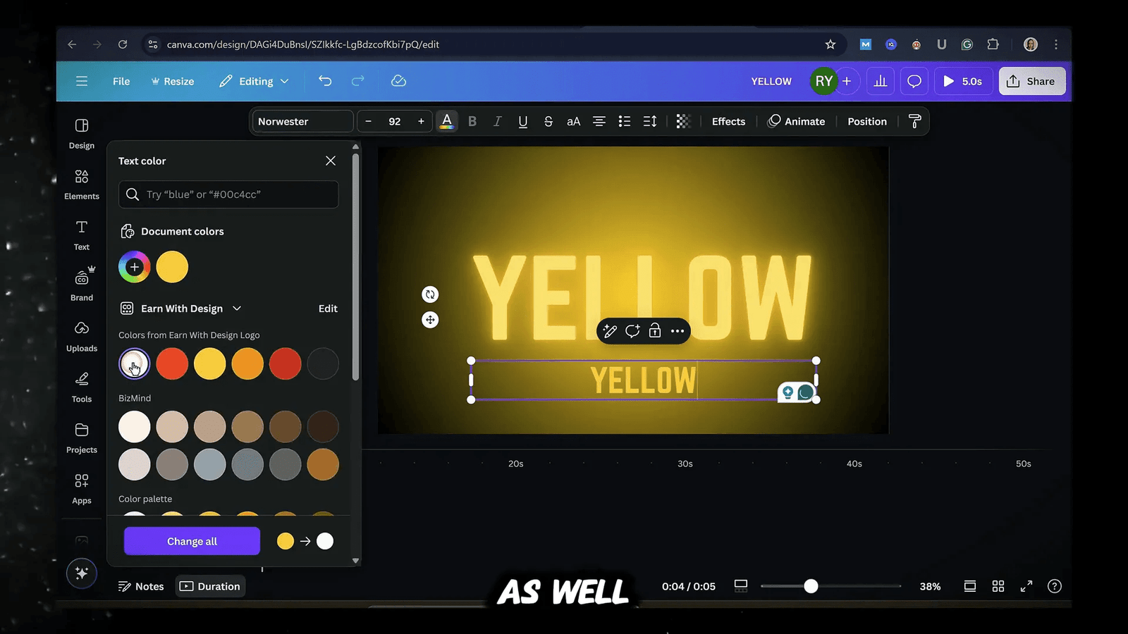 Layering techniques for text animation