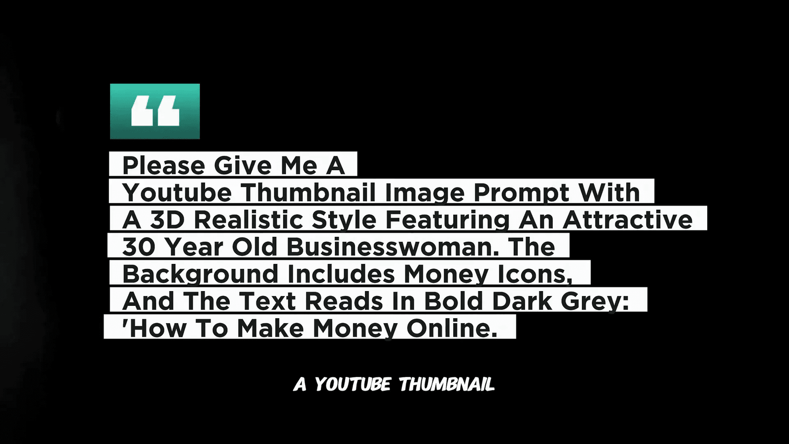 Creating a full AI-generated thumbnail