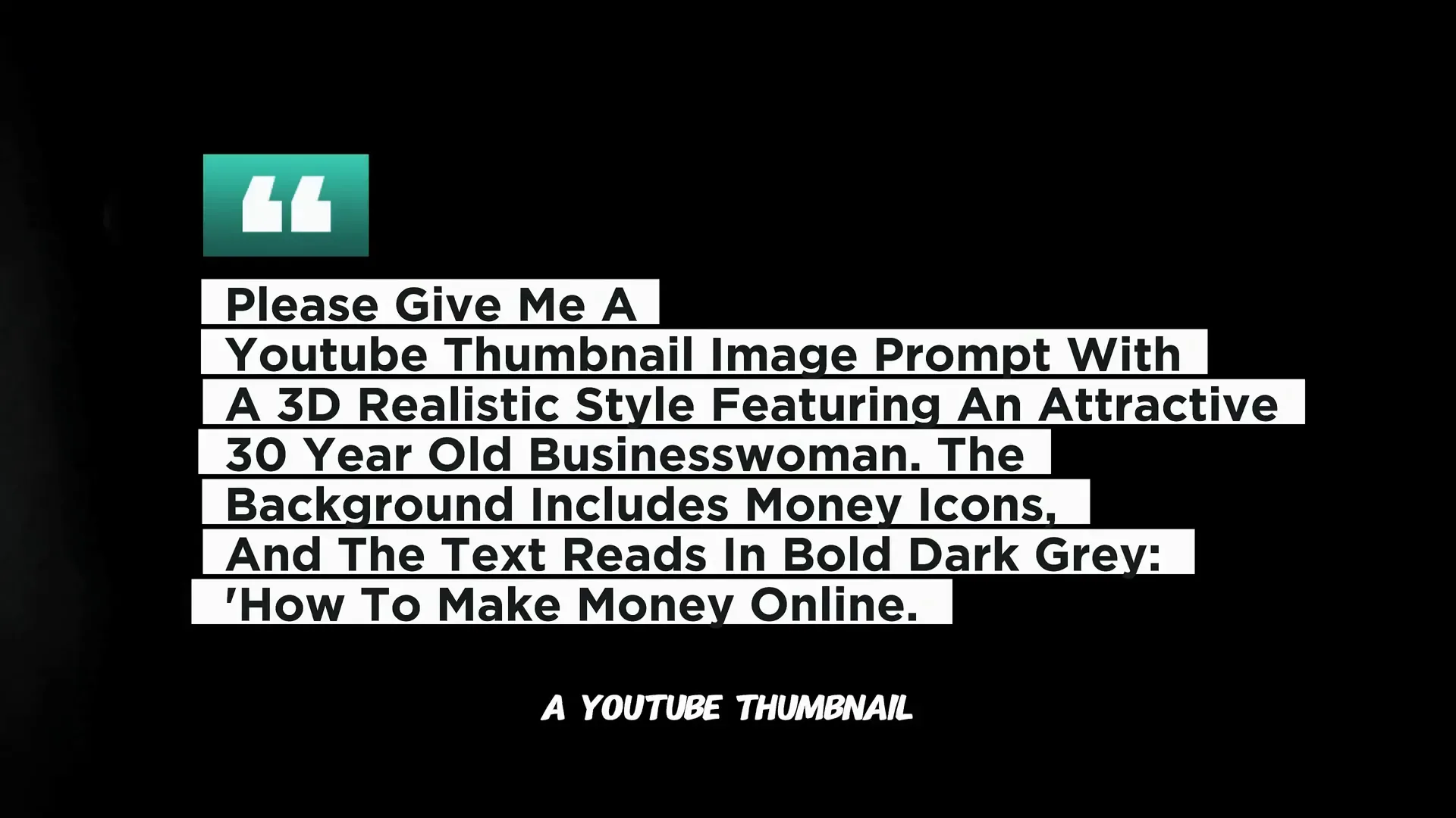 Creating a full AI-generated thumbnail