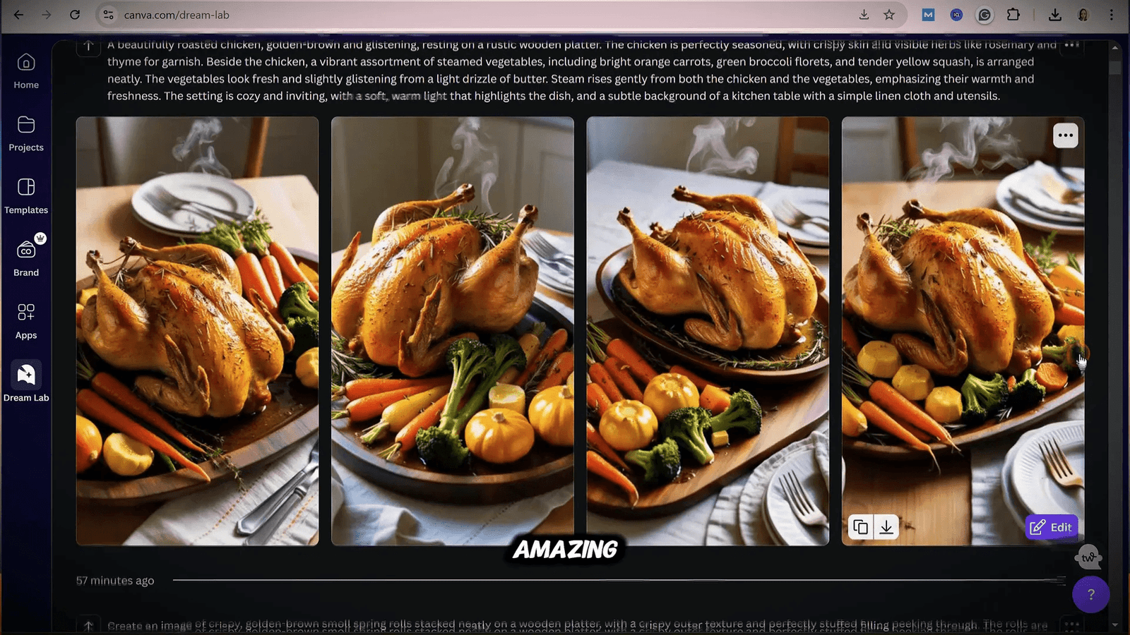 Generating unique image variations in Canva Dream Lab