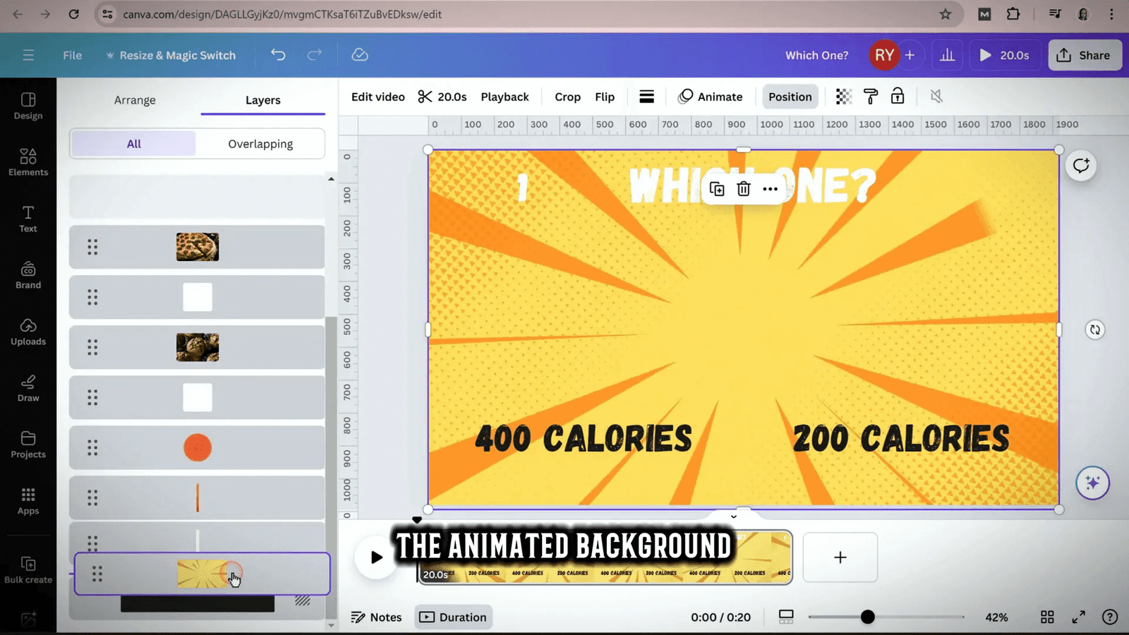 Applying animations to quiz elements