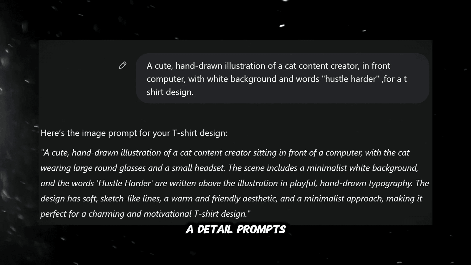 Generating the perfect AI prompt for T-shirt design