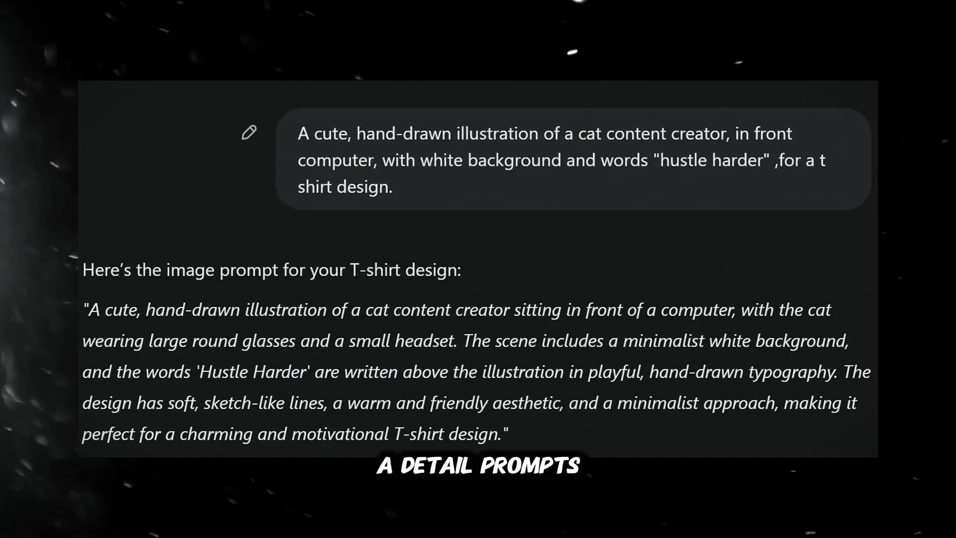Generating the perfect AI prompt for T-shirt design