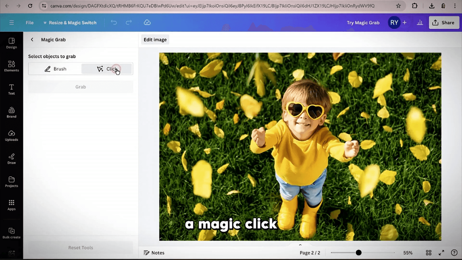Using Magic Grab to isolate objects