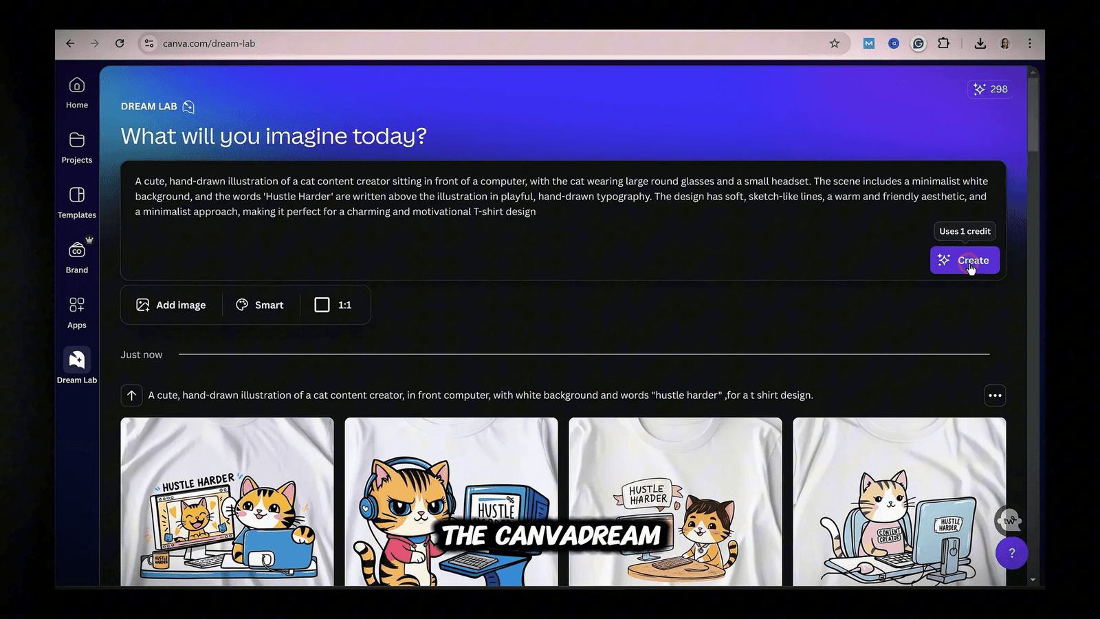 Creating the T-shirt design in Canva