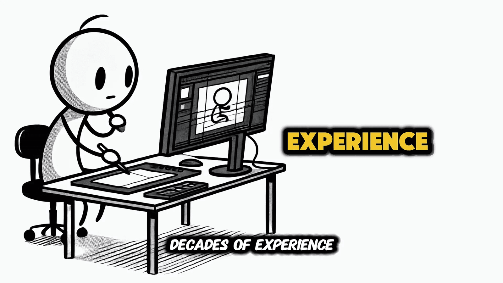 Example channel statistics showing success with stick figure animation