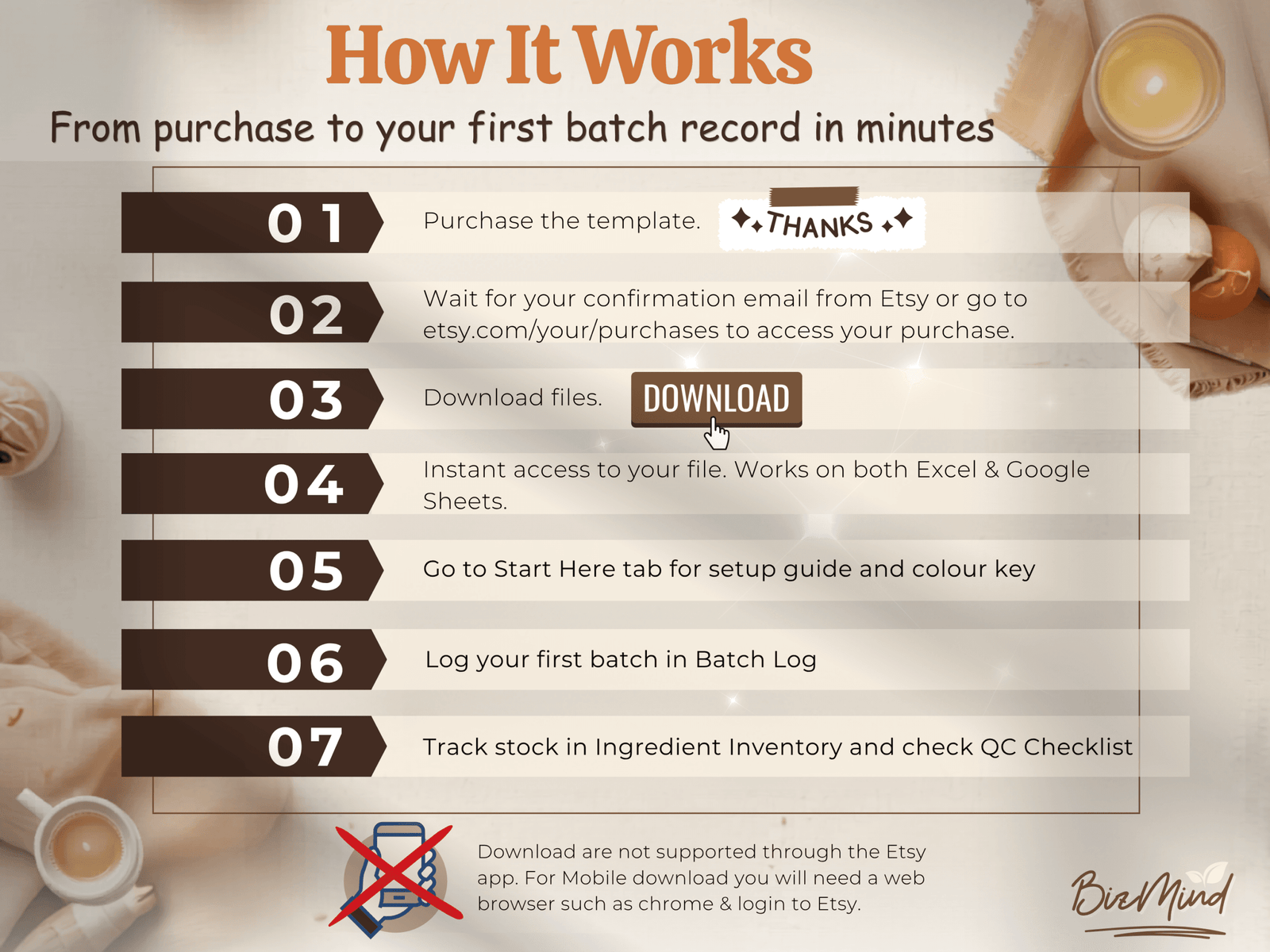 Candle Batch Record Sheet Excel | Candle Production Log Google Sheets | Candle Maker Batch Tracker | QC Checklist Instant Download - Image 11