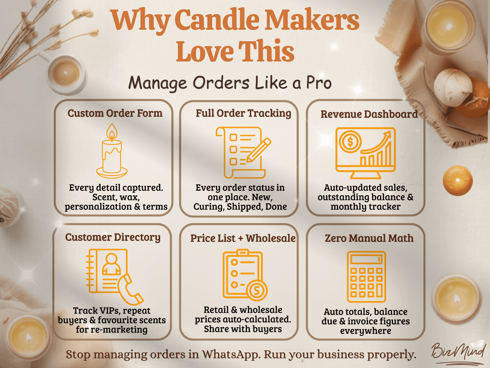 Candle Order Form Template Excel | Candle Business Tracker Google Sheets | Candle Maker Order Management | Small Business Instant Download - Image 2